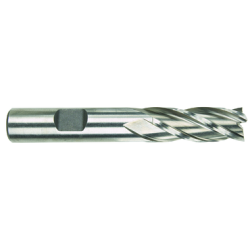 1" 4 Flute 1" Shank Single End Center Cutting Cobalt Regular Length Bright Made In U.S.A.