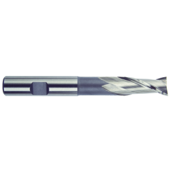 1" 2 Flute 1" Shank Single End Center Cutting High Speed Steel Extended Length Bright Made In U.S.A.
