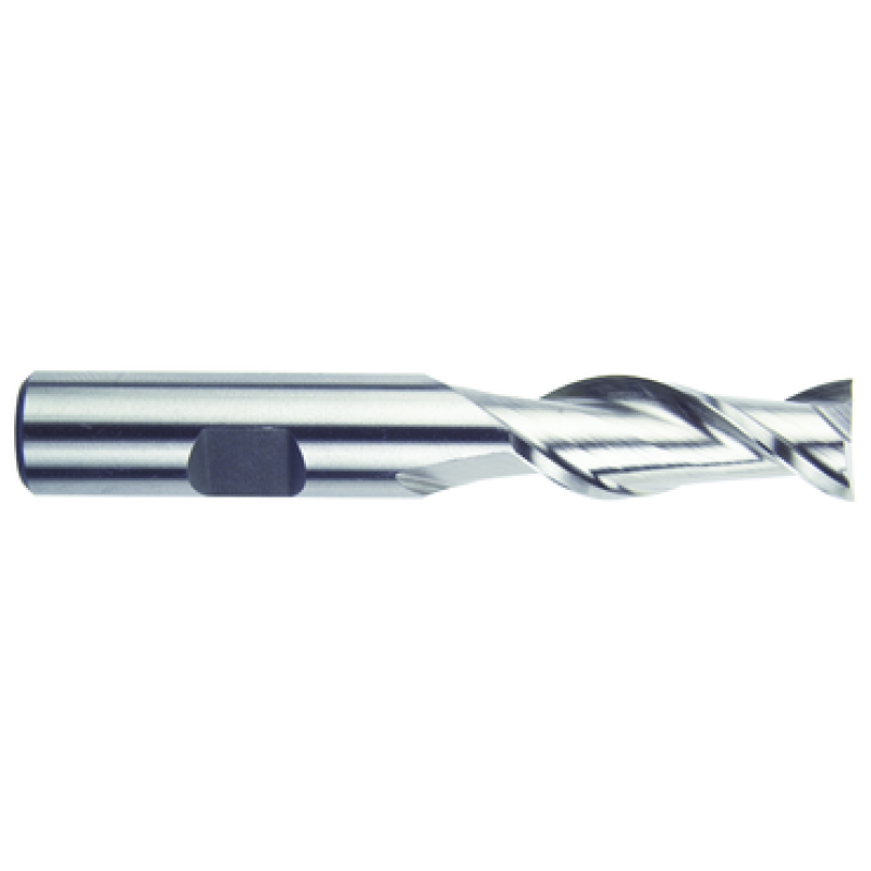 1/4 2 Flute 3/8 Shank Single End Center Cutting High Speed Steel Regular Length Bright Made In U.S.A.