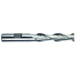 1" 2 Flute 1" Shank Single End Center Cutting High Speed Steel Long Length Bright Made In U.S.A.