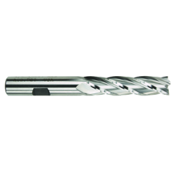 1" 4 Flute 1" Shank Single End Center Cutting Cobalt Long Length Bright Made In U.S.A.