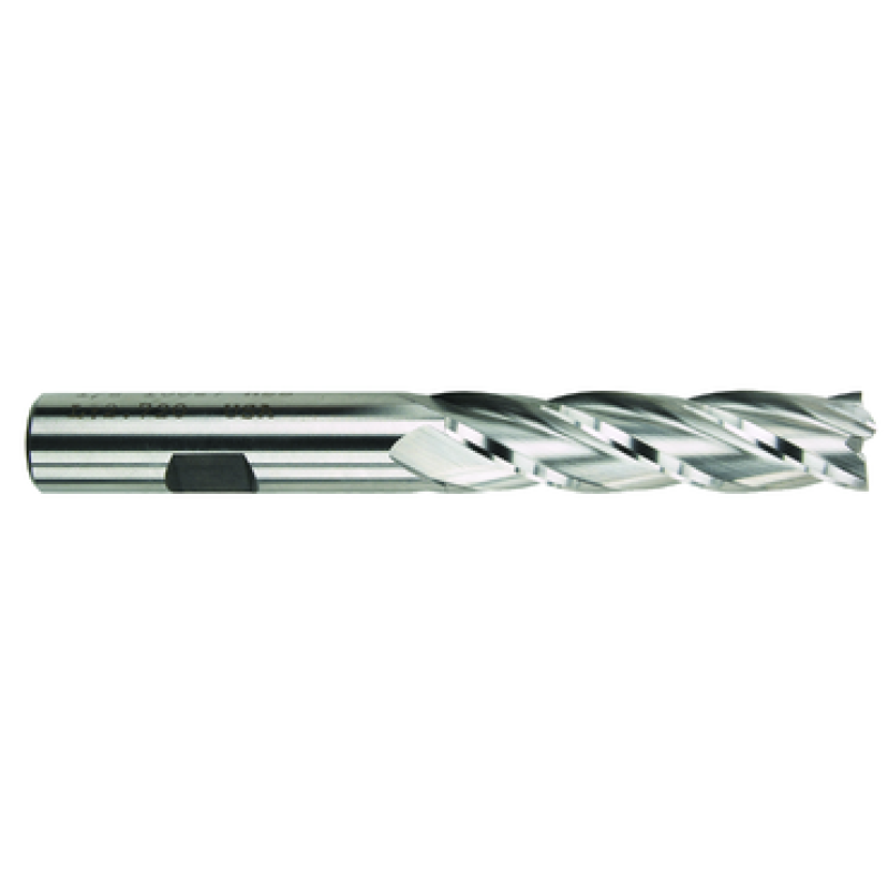 5/8 4 Flute 5/8 Shank Single End Non-Center Cutting High Speed Steel Long Length Bright Made In U.S.A.