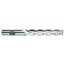 1" 4 Flute 1" Shank Single End Center Cutting Cobalt Extra Long Length Bright Made In U.S.A.