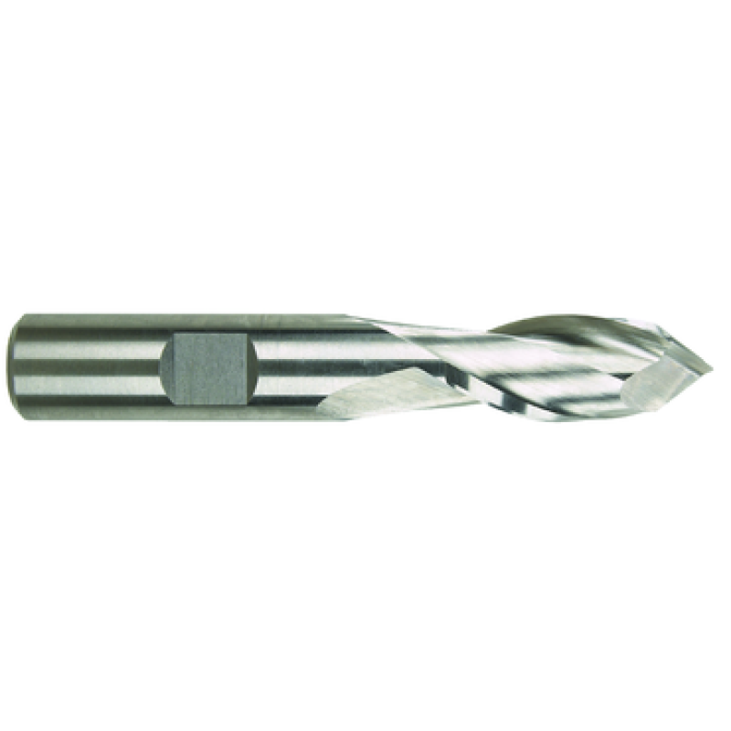 1/4 2 Flute 3/8 Shank Single End 90 Degree Point Angle Cobalt Regular Length Bright Made In U.S.A.