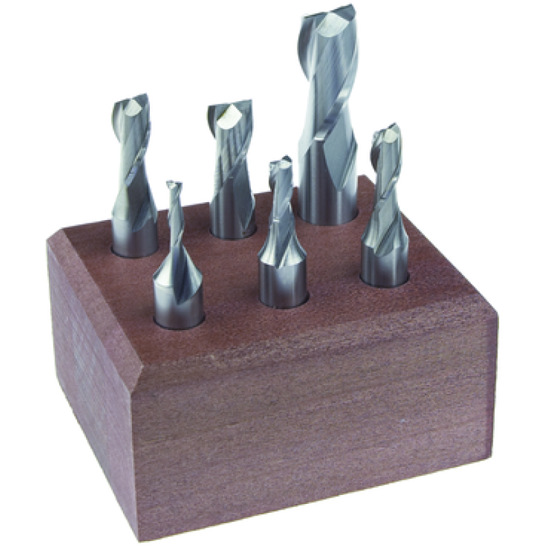 End Mill Set 1/8" to 1/2"