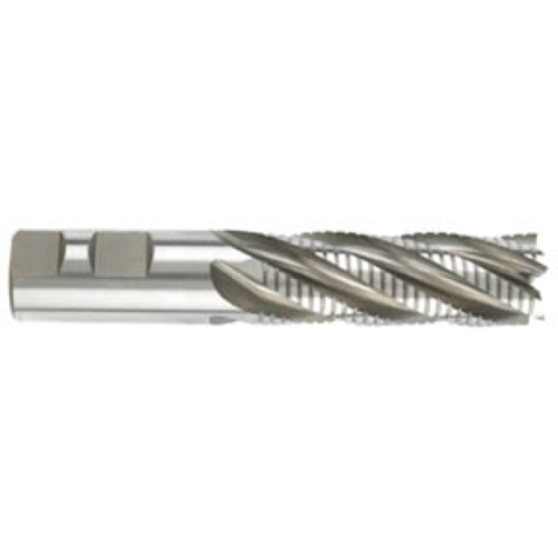 7/16 4 Flute 3/8 Shank Single End Center Cutting Roughing/Finishing Cobalt Regular Length Bright Made In U.S.A.