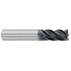1" 5 Flute 1" Shank HPE High Performance End Mills Single End Center Cutting Carbide Regular Length AlTiN Made In U.S.A.