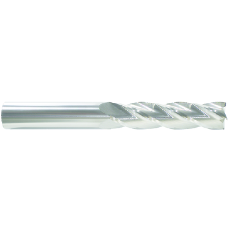 7/16 4 Flute 7/16 Shank Single End Center Cutting Carbide Extra Long Length ALTiN Made In U.S.A.