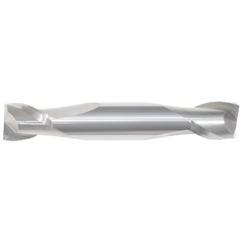 1/8 2 Flute 3/8 Shank Double End Center Cutting Carbide Regular Length Bright Made In U.S.A.