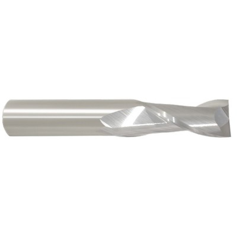 13/64 2 Flute 1/4 Shank Single End Center Cutting Carbide Regular Length Bright Made In U.S.A.