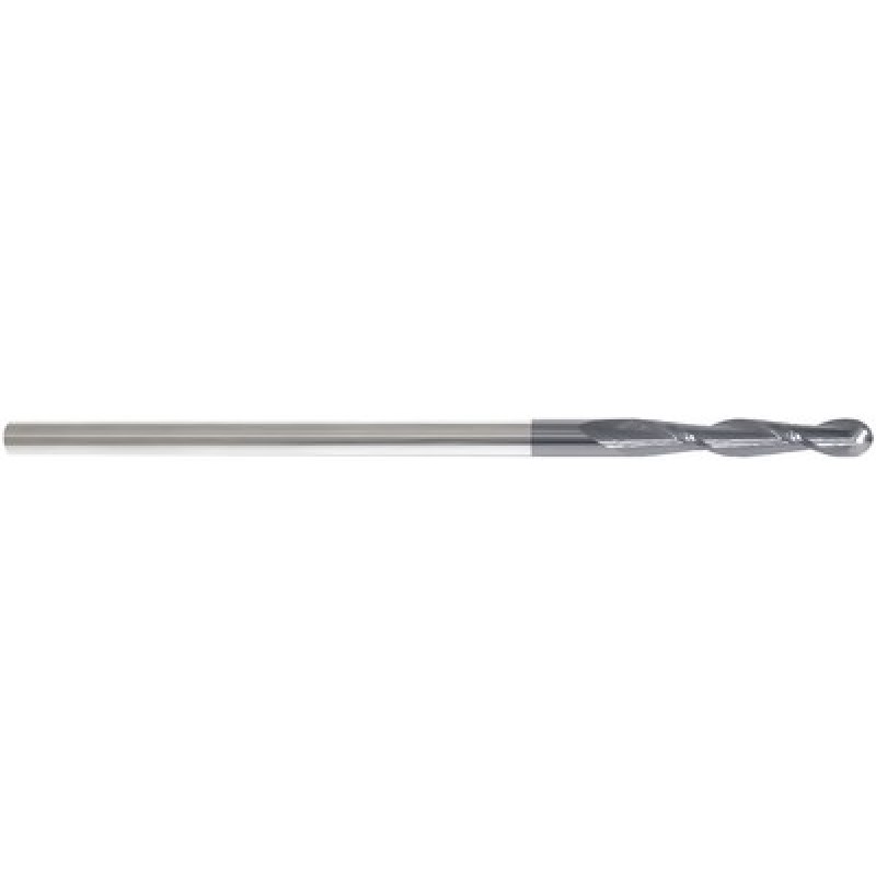 3/4 2 Flute 3/4 Shank Single End Ball Center Cutting Carbide Extended Length ALTiN Made In U.S.A.