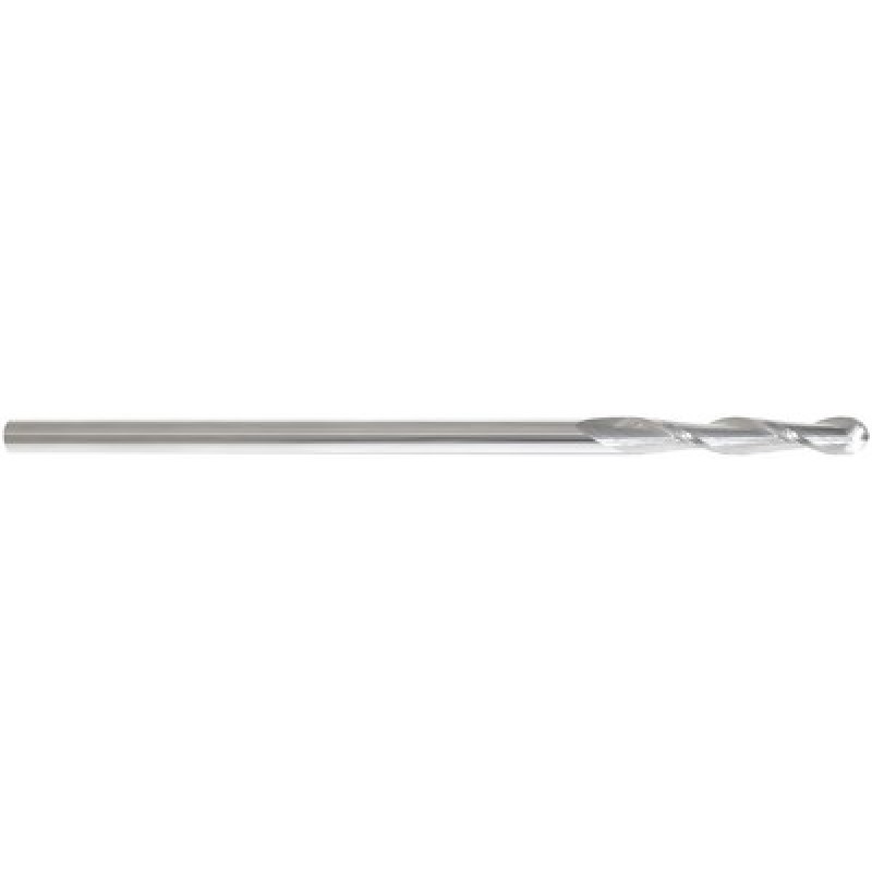 5/16 2 Flute 5/16 Shank Single End Ball Center Cutting Carbide Extended Length Bright Made In U.S.A.