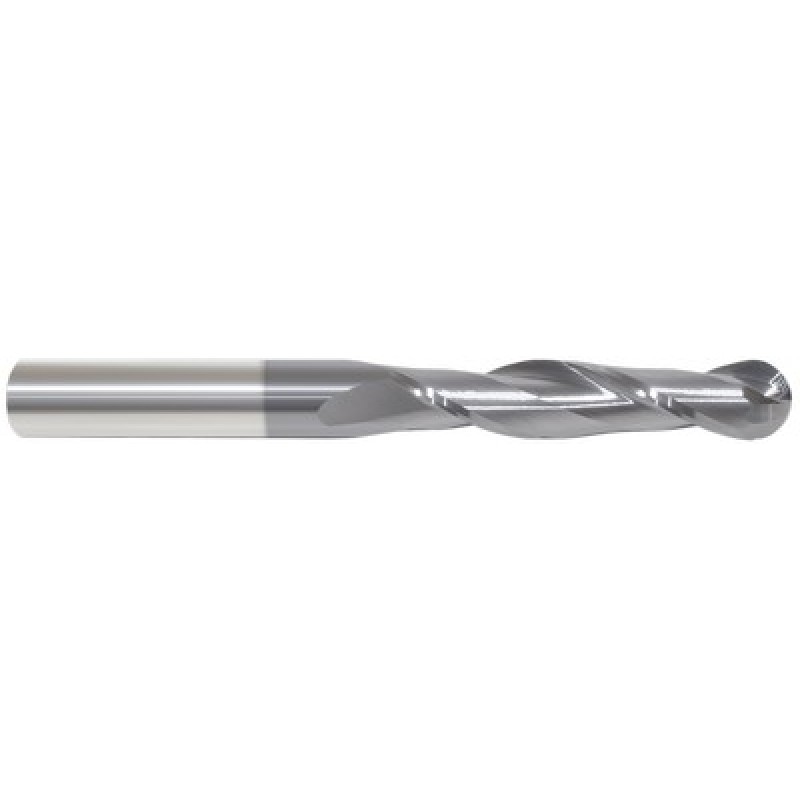 5/16 2 Flute 5/16 Shank Single End Ball Center Cutting Carbide Long Length ALTiN Made In U.S.A.