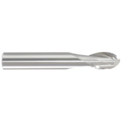 1/16 2 Flute 1/8 Shank Single End Ball Center Cutting Carbide Stub Length ALTiN Made In U.S.A.