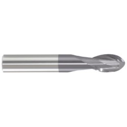 11/64 2 Flute 3/16 Shank Single End Ball Center Cutting Carbide Stub Length ALTiN Made In U.S.A.