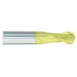 7.00mm 2 Flute 8.00mm Shank Single End Ball Center Cutting Carbide Regular Length ALTiN Made In U.S.A.
