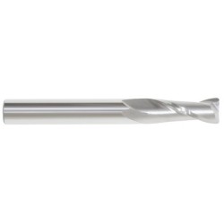1" 2 Flute 1" Shank Single End Center Cutting/Corner Radius .015 Carbide Regular Length Bright Made In U.S.A.