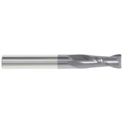 1" 2 Flute 1" Shank Single End Center Cutting/Corner Radius .015 Carbide Regular Length ALTiN Made In U.S.A.