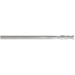 1" 2 Flute 1" Shank Single End Center Cutting Carbide Extended Length Bright Made In U.S.A.