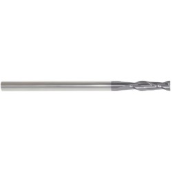1" 2 Flute 1" Shank Single End Center Cutting Carbide Extended Length ALTiN Made In U.S.A.