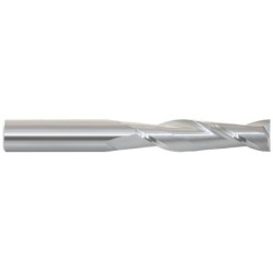 1" 2 Flute 1" Shank Single End Center Cutting Carbide Extra Long Length Bright Made In U.S.A.