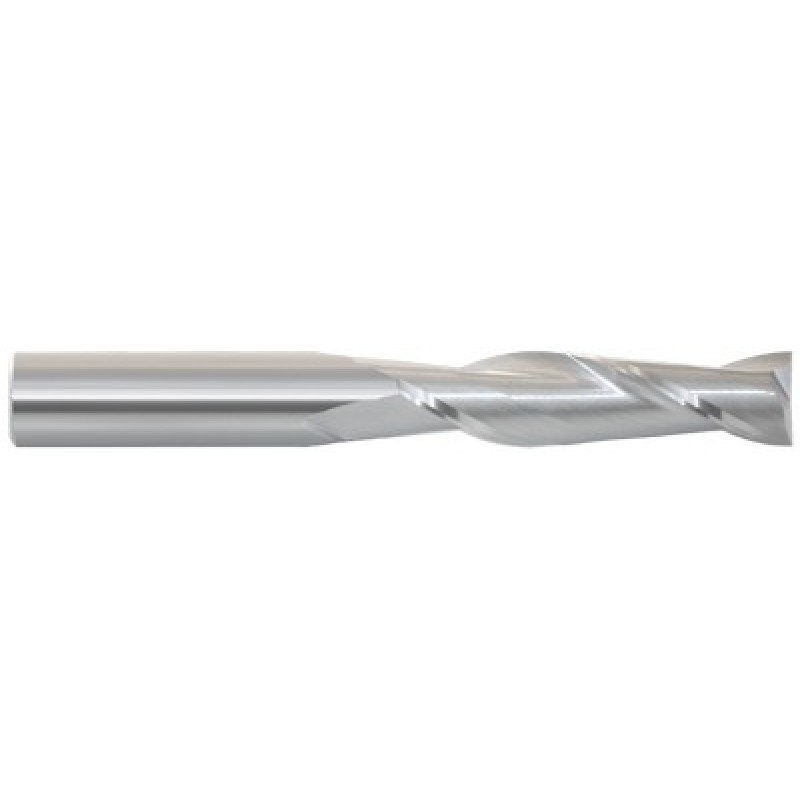 1/8 2 Flute 1/8 Shank Single End Center Cutting Carbide Long Length Bright Made In U.S.A.