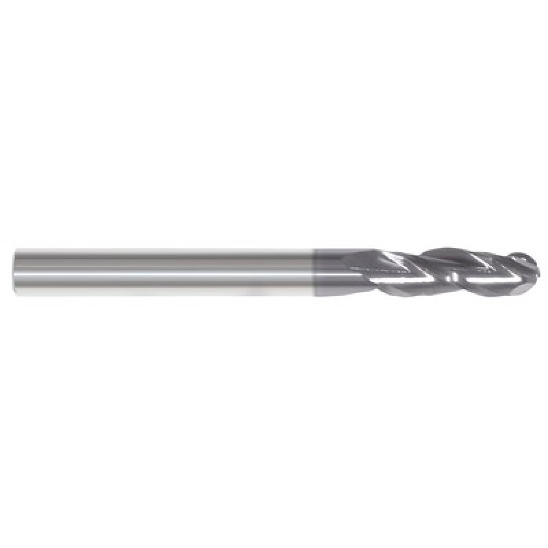 3/64 3 Flute 1/8 Shank Single End Ball Center Cutting Carbide Regular Length ALTiN Made In U.S.A.