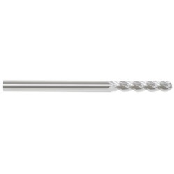 1" 4 Flute 1" Shank Single End Ball Center Cutting Carbide Extended Length Bright Made In U.S.A.