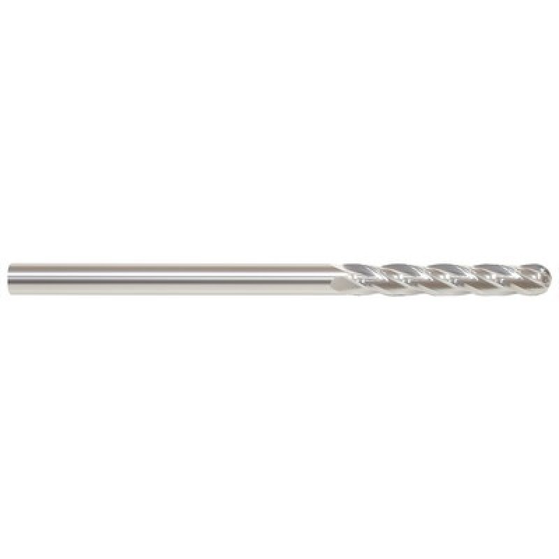 5/32 4 Flute 3/16 Shank Single End Ball Center Cutting Carbide Long Length Bright Made In U.S.A.