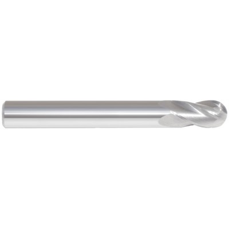3/4 4 Flute 3/4 Shank Single End Ball Center Cutting Carbide Stub Length Bright Made In U.S.A.