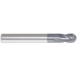 1/16 4 Flute 1/8 Shank Single End Ball Center Cutting Carbide Stub Length ALTiN Made In U.S.A.