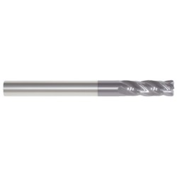 1" 4 Flute 1" Shank Single End Center Cutting/Corner Radius .015 Carbide Regular Length ALTiN Made In U.S.A.