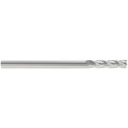 1" 4 Flute 1" Shank Single End Center Cutting Carbide Extended Length Bright Made In U.S.A.