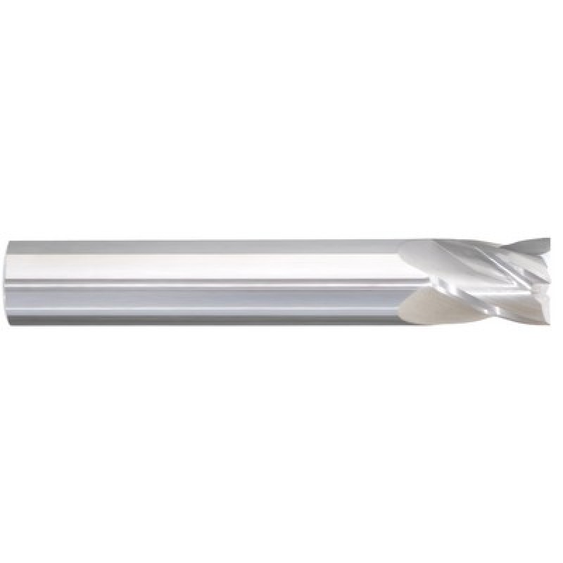 1/32 4 Flute 1/8 Shank Single End Center Cutting Carbide Stub Length Bright Made In U.S.A.