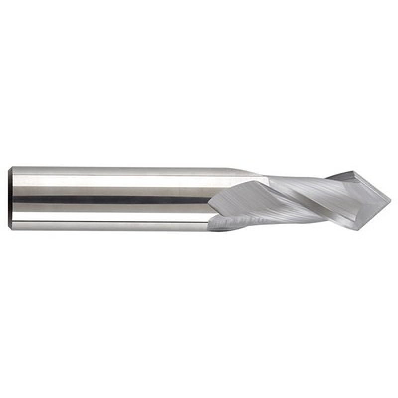 1/4 2 Flute 1/4 Shank Single End 60 Degree Point Angle Carbide Regular Length Bright Made In U.S.A.
