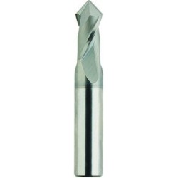 1/2 2 Flute 1/2 Shank Single End 90 Degree Point Angle Carbide Regular Length TiCN Made In U.S.A.