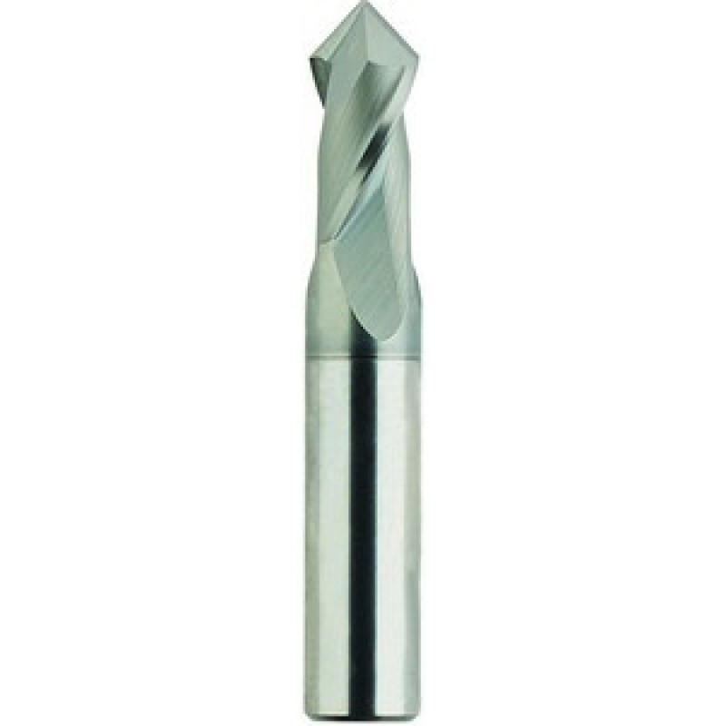 1/4 2 Flute 1/4 Shank Single End 90 Degree Point Angle Carbide Regular Length TiCN Made In U.S.A.