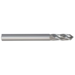 1/16 4 Flute 1/8 Shank Single End 60 Degree Point Angle Carbide Regular Length Bright Made In U.S.A.