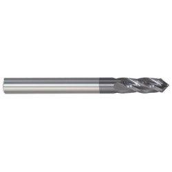 1/16 4 Flute 1/8 Shank Single End 60 Degree Point Angle Carbide Regular Length ALTiN Made In U.S.A.