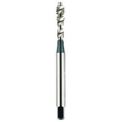 #10-24 Semi-Bottoming H3 HPT-High Performance Tap-Aluminum Spiral Flute 2 Flutes Powder Metallurgy High Speed Steel Bright Made In U.S.A.