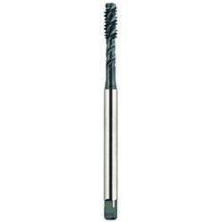 #10-24 Semi-Bottoming H3 HPT High Performance Tap Spiral Flute-DIN Length 3 Flutes Powder Metallurgy High Speed Steel Black Made In U.S.A.