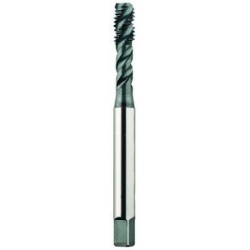 1/4-20 Semi-Bottoming H3 HPT High Performance Tap Spiral Flute-DIN Length 3 Flutes Powder Metallurgy High Speed Steel Black Made In U.S.A.