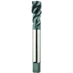 1"-12 Semi-Bottoming H4 HPT High Performance Tap Spiral Flute-DIN Length 4 Flutes Powder Metallurgy High Speed Steel Black Made In U.S.A.