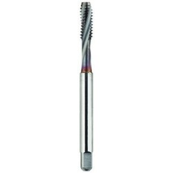 #10-24 Semi-Bottoming H3 HPT-High Performance Tap-Hard Materials Spiral Flute 3 Flutes Powder Metallurgy High Speed Steel TiCN Made In U.S.A.