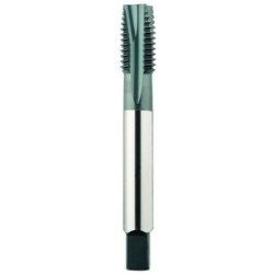 1"-12 Plug H4 HPT High Performance Tap Spiral Point-DIN Length 4 Flutes Powder Metallurgy High Speed Steel Black Made In U.S.A.