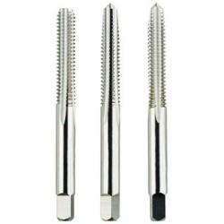 #10-24 Hand Tap Set H3 4 Flutes High Speed Steel Bright Made In U.S.A.