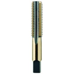 1"-12 Bottom H4 Hand Tap 4 Flutes High Speed Steel Black & Gold Made In U.S.A.