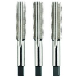#1-8 Hand Tap Set H4 4 Flutes High Speed Steel Bright Made In U.S.A.