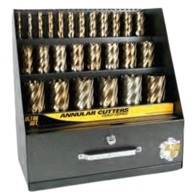 Annular Cutter Display Set 7/16" - 2" Diameter 2" Long Gold Series