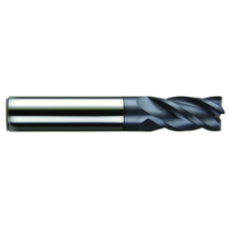 1" 4-Flute Square End Solid Carbide End Mill Round Shank Center Cut-AlTiN